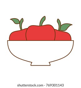 bowl with apples fresh