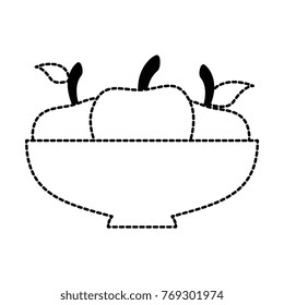 bowl with apples fresh