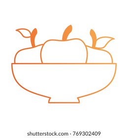 bowl with apples fresh