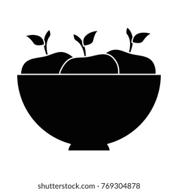 bowl with apples fresh