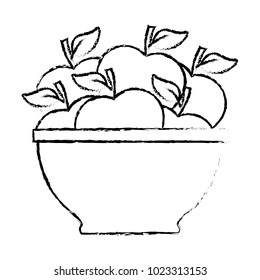 bowl with apples icon