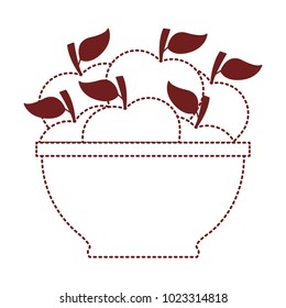 bowl with apples icon