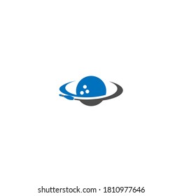 Bowl ball icon logo vector design