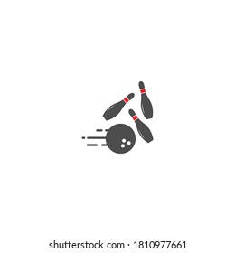 Bowl ball icon logo vector design