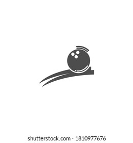 Bowl ball icon logo vector design