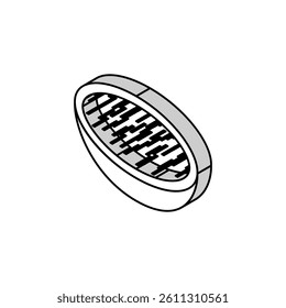 bowl barley grain isometric icon vector. bowl barley grain sign. isolated symbol illustration