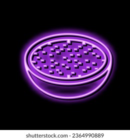 bowl barley grain neon light sign vector. bowl barley grain illustration