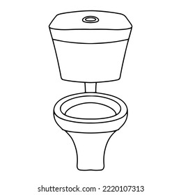 Bowl. Bathroom plumbing. Vector graphics on a white background.