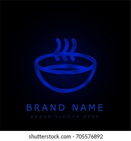 Bowl blue chromium metallic logo