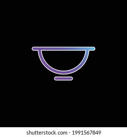 Icono del vector de gradiente azul de Bowl