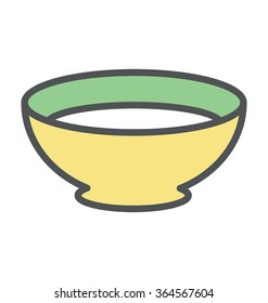 
Bowl Bold Icon Illustration
