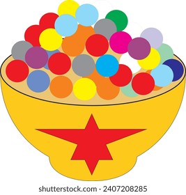  Icono de bolos y burbujas en la ilustración de diseño vectorial de moda