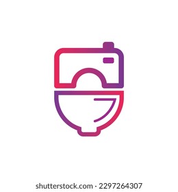 Vector de diseño de logotipo de cámara Bowl