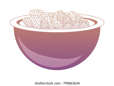 bowl with cereal icon 