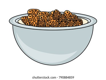 bowl with cereal icon 