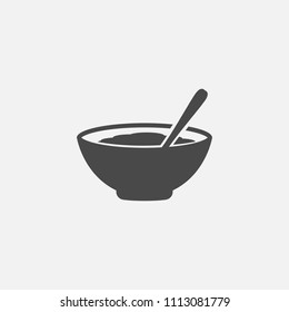 Bowl of cereal vector icon