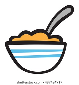 Bowl of Cereal vector icon