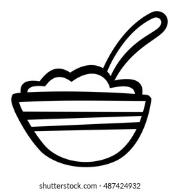 Bowl of Cereal vector icon