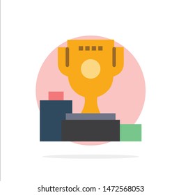 Bowl, Ceremony, Champion, Cup, Goblet Abstract Circle Background Flat color Icon