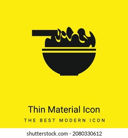 Bowl With Chinese Food minimal bright yellow material icon