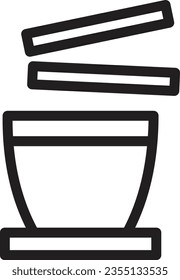 Bowl Chinese Food Outline Icon