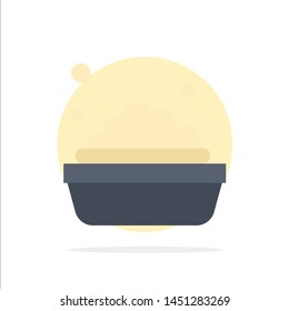 Bowl, Cleaning, Washing Abstract Circle Background Flat color Icon