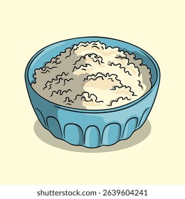 Bowl of Cooked White Rice
