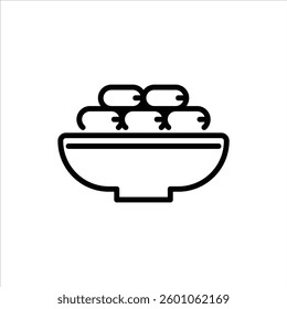 a bowl of dates icon. dates line illustration