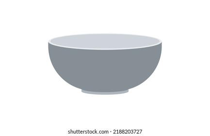 Bowl, dish. Kitchen food icon, symbol design element. Vector simple isolated illustration
