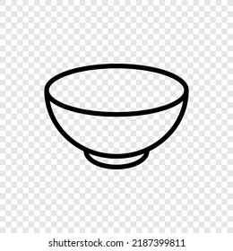 Bowl, vectores de iconos simples de platillos. Diseño plano. cuadrícula transparente.ai