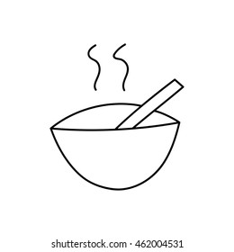 Bowl doodle icon illustration isolated vector sign symbol