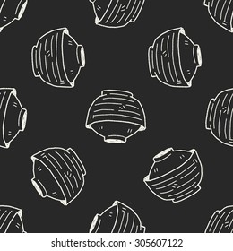 bowl doodle seamless pattern background