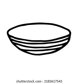 Bowl Doodle Style Vector Illustration Isolated Stock Vector (Royalty ...