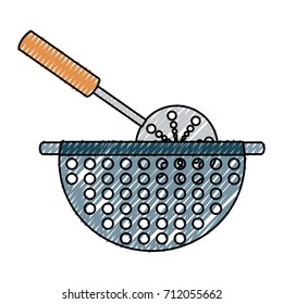 bowl drained  vector  illustration