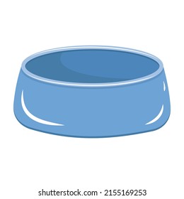 A bowl for dry food for dogs and cats. Vector illustration in a flat style, isolated on a white background.