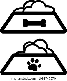 bowl to eat for animals vector icon