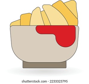 a bowl of empek empek, can be used for icons