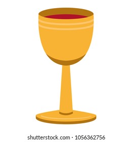 Bowl for the Eucharist  on a white background. Religious symbol of the Eucharist. Eucharist design over white background. Vector illustration
