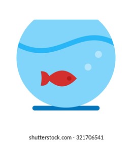Bowl, fish, goldfish icon vector image. Can also be used for household objects. Suitable for use on web apps, mobile apps and print media.