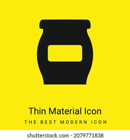 Bowl Or Flask With Empty Label For Kitchen To Store Food minimal bright yellow material icon