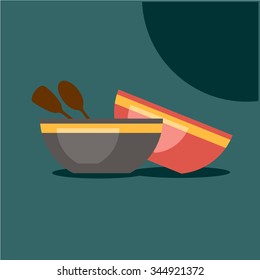 Bowl flat design