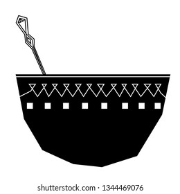 Bowl flat illustration on white