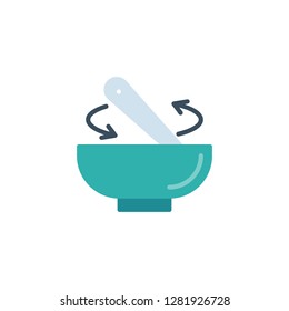 Bowl flat vector style icon. Cooking and kitchen icon  for websites, web design, mobile app.
