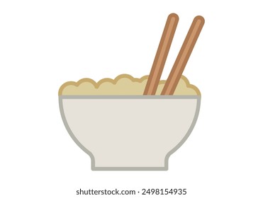 Bowl of food with chopsticks