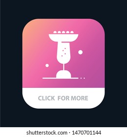 Bowl, Food, Eat, Madrigal Mobile App Button. Android and IOS Glyph Version. Vector Icon Template background