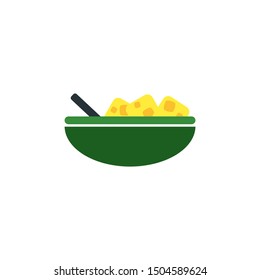A bowl of food, meal icon vector. Flat icon illustration