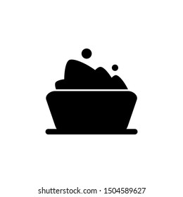 A bowl of food, meal icon vector. Flat icon illustration