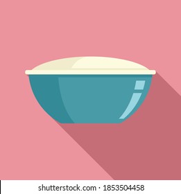 Bowl food storage icon. Flat illustration of bowl food storage vector icon for web design
