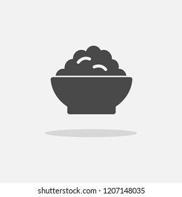 Bowl Of Food Vector Icon For Cereal And Rice