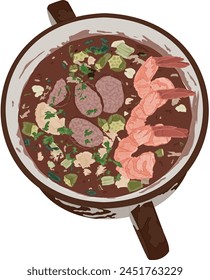 Bowl of Fresh Cajun Gumbo